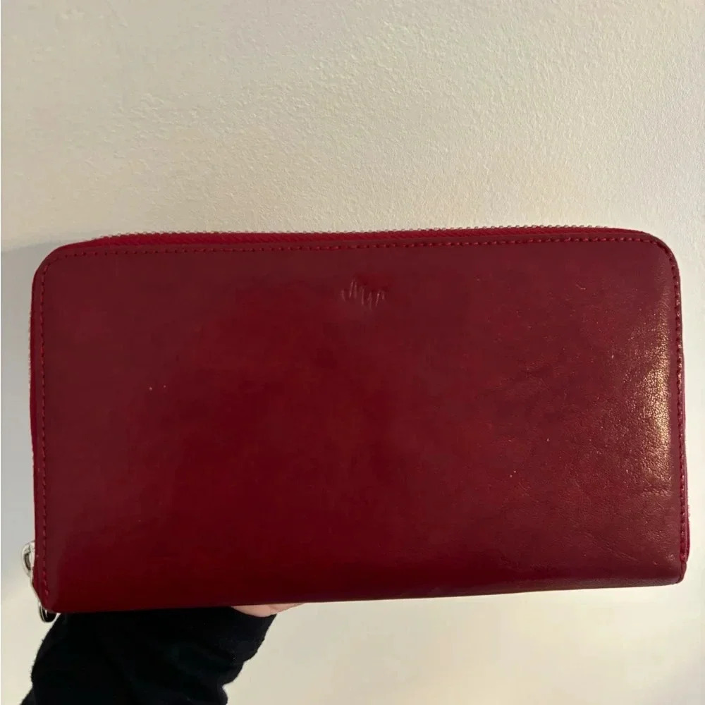Monsac  Red Leather Wallet